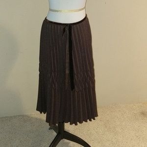 The Wrights brown pleated skirt size 10